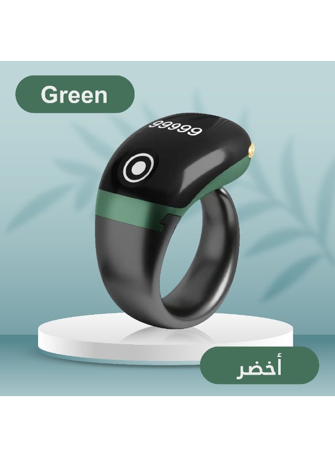 موتوك خاتم تسبيح رقمي ذكي، يعمل باللمس S7 Pro، أسود، عداد روحي مع إمكانية الاتصال بالتطبيق، 2.5 × 3 × 3 سم (أخضر زمردي) - Image 4